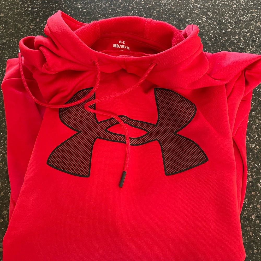 EUC Mens Under Armour Large Logo Hoodie Sweatshirt